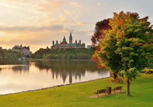 View of Montreal Canada in the autumn